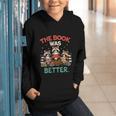 Book Lover Racoon Reading Bookish The Book Was Better Graphic Youth Hoodie Book Lover Racoon Reading Bookish The Book Was Better Graphic Youth Hoodie