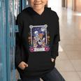 Book Lover Tarot Card The Reader Mystic Skeleton Graphic Youth Hoodie
