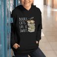 Book Lovers Books Cats Life Is Sweet Cat Lovers Graphic Youth Hoodie Book Lovers Books Cats Life Is Sweet Cat Lovers Graphic Youth Hoodie
