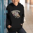 Book Reading Dinosaur T-Rex Dino Bookworm Graphic Youth Hoodie