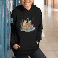 Book Shirt Frog Toad Fishing Vintage Book Frog Graphic Youth Hoodie