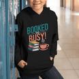 Booked And Busy Cool Coffee Reading Relaxing Books Graphic Youth Hoodie