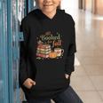All Booked For Fall Books Coffee Fall Leaves Pumpkins Autumn Graphic Youth Hoodie