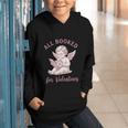 All Booked For Valentines Cute Cherub Vintage Book Lover Graphic Youth Hoodie