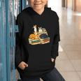 Bookish Cat Lover Cute Reading Squad Books & Kittens Love Graphic Youth Hoodie