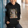 Books Geek Sunflower Floral Cute Vintage Books Reader Lover Graphic Youth Hoodie