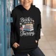 Books Are My Therapy Reading Lover Cozy Environment Graphic Youth Hoodie