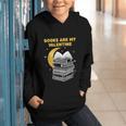 Books Are My Valentine Cute Book Lover Valentine's Day Graphic Youth Hoodie