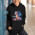Bookworm Book Lover Women Girls Dragon Reading Graphic Youth Hoodie
