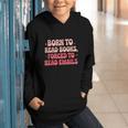 Born To Read Books Forced To Read Emails Groovy Reading Graphic Youth Hoodie