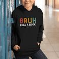 Bruh Read a Book Graphic Youth Hoodie
