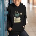 Cat Reading Book Graphic Youth Hoodie