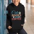 Cats Books And Coffee Graphic Youth Hoodie
