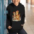 Cats Reading Books Christmas Tree Graphic Youth Hoodie Cats Reading Books Christmas Tree Graphic Youth Hoodie