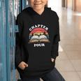 Chapter Four Book Reading 4th Birthday 4 Year Old Graphic Youth Hoodie Chapter Four Book Reading 4th Birthday 4 Year Old Graphic Youth Hoodie