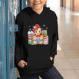 Christmas Gingerbread Man Reading Book Snowflake Teacher Graphic Youth Hoodie Christmas Gingerbread Man Reading Book Snowflake Teacher Graphic Youth Hoodie