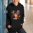 Christmas Librarian Reindeer Xmas Book Teachers Love Reading Graphic Youth Hoodie