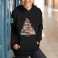 Christmas Tree Book Bookworm Graphic Youth Hoodie