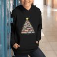 Christmas Tree Books Book Reading Bookworm Graphic Youth Hoodie