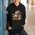 Coffee And Book Reading Accessories For Book Lovers Gnome Graphic Youth Hoodie