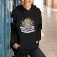 Color Our World Summer Reading 2025 Cute Book Wildflowers Graphic Youth Hoodie