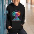 Color Our World Summer Reading 2025 Tree Book Lover Camping Graphic Youth Hoodie