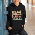 Colorful Dogs Books Plants Repeat Graphic Youth Hoodie