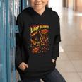 Comic Book Superhero Fall Season Leaf Blower Graphic Youth Hoodie