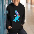 Cool Dinosaur Books Art For Men Women Libarian Book Lover Graphic Youth Hoodie