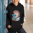 Cool Hedgehog Book Nerd Readers Graphic Youth Hoodie Cool Hedgehog Book Nerd Readers Graphic Youth Hoodie