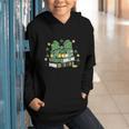 Coquette Bow Books St Patrick's Shamrock Bookworm Librarian Graphic Youth Hoodie Coquette Bow Books St Patrick's Shamrock Bookworm Librarian Graphic Youth Hoodie