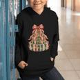 Coquette Christmas Book Tree Xmas Lights Librarian Teacher Graphic Youth Hoodie Coquette Christmas Book Tree Xmas Lights Librarian Teacher Graphic Youth Hoodie