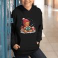 Cozy Gingerbread Christmas Reading Book Xmas Snowflakes Fall Graphic Youth Hoodie