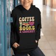 Crochet Coffee Reading Books Crocheter Crocheting Graphic Youth Hoodie