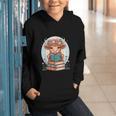 Cute Baby Highland Cow Reading Book Bookworm For Men Women Graphic Youth Hoodie