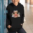 Cute Baby Highland Cow Reading Book Lover Toddler Graphic Youth Hoodie Cute Baby Highland Cow Reading Book Lover Toddler Graphic Youth Hoodie