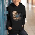 Cute Book Sea Otter Graphic Youth Hoodie Cute Book Sea Otter Graphic Youth Hoodie