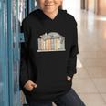 Cute Cat Sleeping On Books Graphic Youth Hoodie