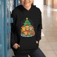 Cute Cats Reading Books Christmas Tree Graphic Youth Hoodie Cute Cats Reading Books Christmas Tree Graphic Youth Hoodie