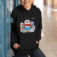 Cute Christmas A Penguin Reading Book Snowflake Hot Teacher Graphic Youth Hoodie Cute Christmas A Penguin Reading Book Snowflake Hot Teacher Graphic Youth Hoodie