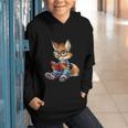 Cute Coyote With Book I Kids Coyote Graphic Youth Hoodie Cute Coyote With Book I Kids Coyote Graphic Youth Hoodie