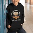 Cute Dragon Book Hot Air Balloon Adventure Fantasy Reading Graphic Youth Hoodie