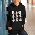 Cute Ghost Reading Books Teacher Halloween Reading Men Women Kids Graphic Youth Hoodie