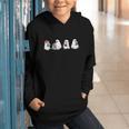 Cute Ghosts Reading Books Lover Spooky Season Halloween Graphic Youth Hoodie