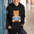 Cute Teddy Bear Reading Book Adorable For Readers Graphic Youth Hoodie