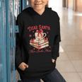 Dear Santa More Books Please Coquette Bow Books Christmas Graphic Youth Hoodie