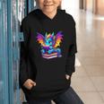 Dragon Reading a Book Bookworm Book Graphic Youth Hoodie
