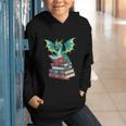 Dragon Reading Books Fantasy Lovers Mythical Creatures Graphic Youth Hoodie