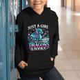 Dragon Reading Just A Girl Who Loves Dragons And Books Graphic Youth Hoodie Dragon Reading Just A Girl Who Loves Dragons And Books Graphic Youth Hoodie