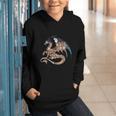 Dragon Silhouette Books Librarian Bookworm Women Men Kids Graphic Youth Hoodie